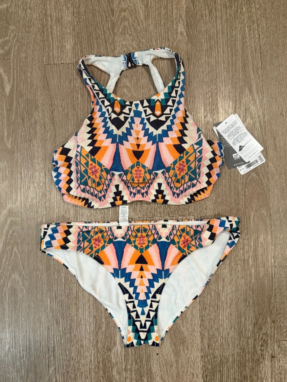 Athleta Desert Geo Bikini 34D/DD top + M bottom